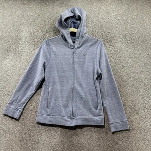 Vineyard Vines Boys Large Blue Triblend Hoodie Sweatshirt Full Zip Logo Preppy - Picture 1 of 13