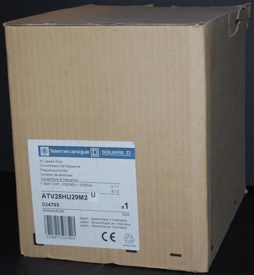 Telemecanique ATV28HU29M2U, 034765, CUADRADO D, ALTIVAR 28, NUEVO Foto 1 de 1