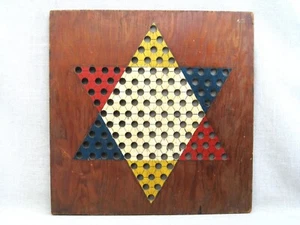 Vintage Chinese Checker Board Folk Art, Primitive Gameboards - Picture 1 of 3