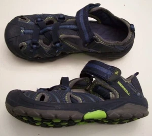 MERRELL navy blue HYDRO waterproof sport sandals~Big Kids Size 2M~2~hiking~lake~ - Picture 1 of 5
