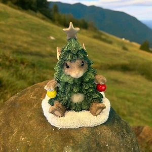 Estatuilla de árbol Charming Tails Fitz And Floyd Oh Mackenzie vacaciones de Navidad con caja - Imagen 1 de 10