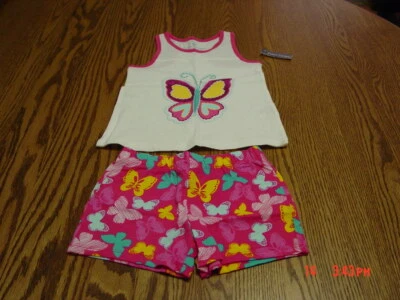 Girls 2 piece Short set by Faded Glory Butterfly - Image 1 of 3