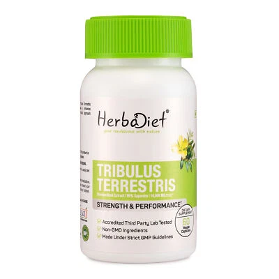 Tribulus Terrestris 95% Saponinas Cápsulas Píldoras Potenciador de Testosterona Muscular Grande Foto 1 de 4