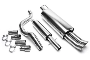 TA Technix Gruppe Sport-Auspuff-Anlage ab Kat 2x76 mm DTM  Audi A3 8L, VW Golf 4 - Afbeelding 1 van 1