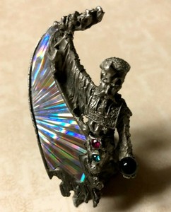 Vintage 1993 Comstock Pewter Wizard Fantasy Figure 4410 3" Tall