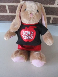 Juego de etiquetas Build a Bear Pawlette Rabbit 16" de felpa de la ciudad de Nueva York 2018 - Imagen 1 de 6