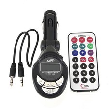 Emisor FM modulador con lector de tarjetas y puerto usb. Para coche. Con mando.
