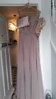 Beautiful Dusky Pink Brocade Beaded bodice Dress, Satin lining (size 10 ) Bundle