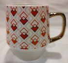 Edible Arrangement Geometric Tringle Heart Gold Handle Coffee Tea Cup Mug 21 Oz