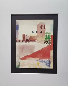 Paul Klee "Hammamet with Its Mosque" (Detail) Matted Offset Print 1988 - Picture 1 of 3