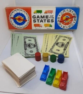 🎲 Game of the States Board Game Milton Bradley 1960's #4920 PIECES ONLY F/SH #S - Picture 1 of 14