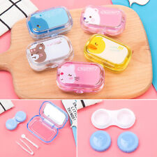 Contact Lens Case Mini Box Container Holder Eye Care Kit w/ Mirror Sport Travel