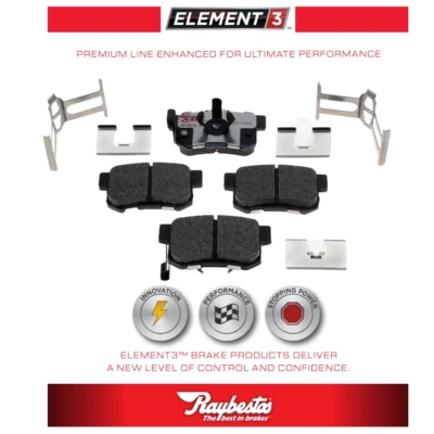 For 2017-2018 Acura RDX Brake Pads Rear Replacement Raybestos Element3 Pro Grade - Image 1 of 4