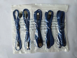 USB Type C Cable 5Pack (3/3/6/6/10FT) Nylon Braided USB C Cable Fast Charger - Photo 1 sur 3