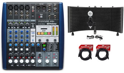 PRESONUS StudioLive AR8 8-Ch USB Live Sound/Recording Mixer+Mic+Shield+Cables - Image 1 of 4