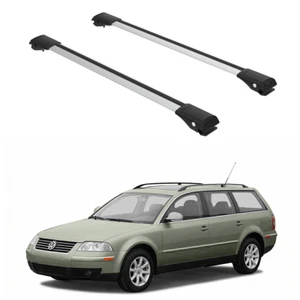 Roof Rack Cross Bars Set to fit Volkswagen Passat B5 Variant 1997-2005 Gray Set - Picture 1 of 14