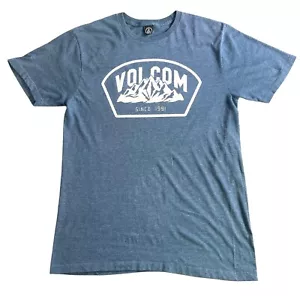 Volcom Steinblau Kurzarm Baumwolle Logo T-Shirt Jugend Größe M - Bild 1 von 5