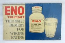 Vintage Old Rare ENO Fruit Salt Remedy Litho Print Tin Sign Board, Collectible