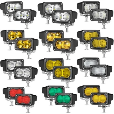 Cubo vainas LED de 3 pulgadas 2 piezas luces de trabajo antiniebla lámpara de conducción todoterreno ATV 4x4 camión SUV Foto 1 de 4
