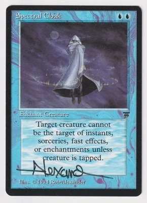 Signed Spectral Cloak LP Legends English Artist Rob Alexander 1994 MTG Magic! - Image 1 of 2