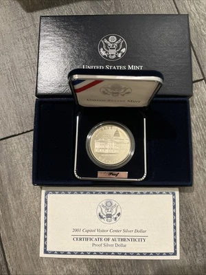 2001 Capitol Visitor Center Proof Silver Dollar - Image 1 of 3