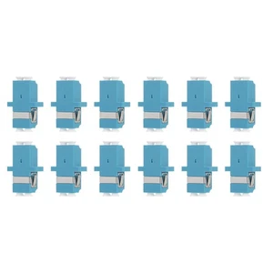 12pcs Fiber Optic Extender Plastic Fiber Couplers LC to LC Flange Adapters - Afbeelding 1 van 12