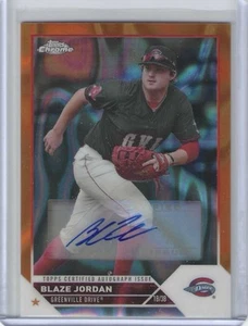 2023 Topps Chrome Blaze Jordan Orange Auto /25 - Picture 1 of 2