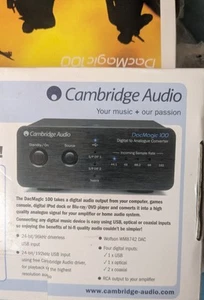 Cambridge Audio DacMagic 100 Schwarz D/A-Wandler USB-Audio, S/PDIF, TosLink -NEU - Bild 1 von 11