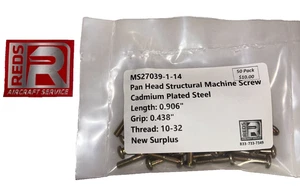 MS27039-1-14 New 50 Pack Machine Screw's - Bild 1 von 4