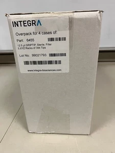 Integra 6455, Box of 4 - 12.5µl Sterile Filter 5 XYZ Racks of 384 tips FREE SHIP - Picture 1 of 4