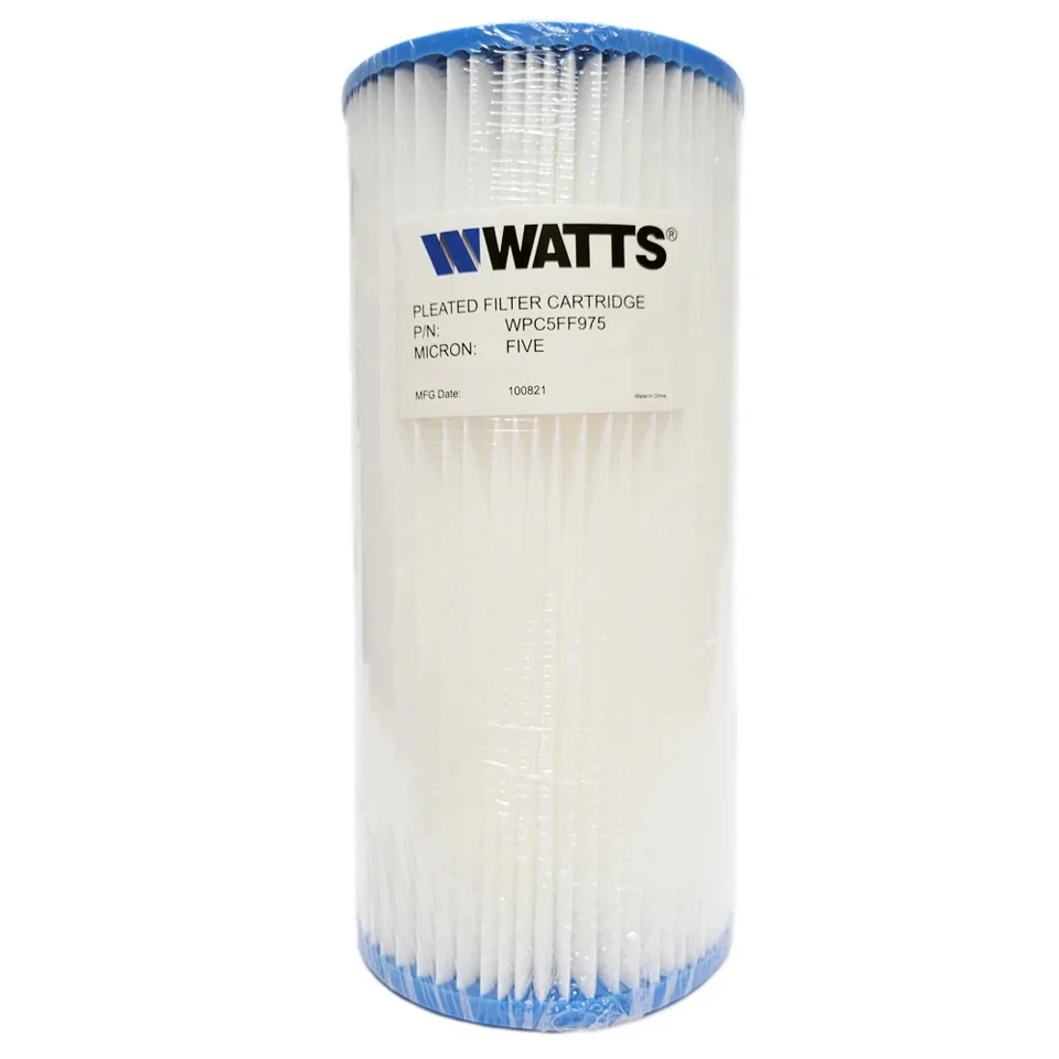 Watts WPC5FF975 Pleated Sediment Water Filter - 10" x 4.5" 5 Micron - Image 1 of 1