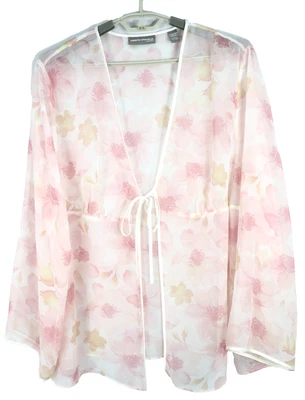 Blusa floral manga larga de poliéster transparente para mujer VALERIE STEVENS talla 3X Plus Foto 1 de 4