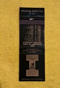 1975 University Athletic Club Spielbuch Hawkeyes Fußball Spielplan Iowa City IA - Bild 1 von 7