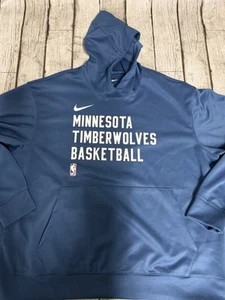 NWT Men’s Nike Dri Fit Minnesota Timberwolves Hoodie Blue 2XL NBA XXL - Picture 1 of 10