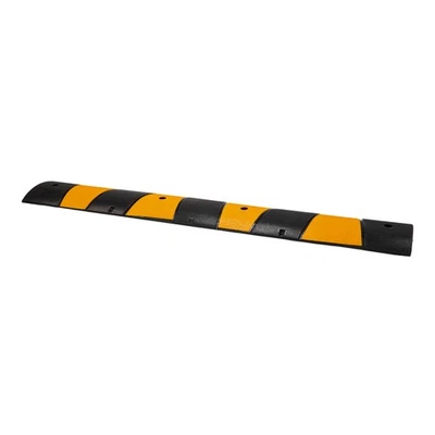 LEADZM 6FT Rubber Speed Bump 2-Channel Cable Protector Ramp 22000Lbs Capacity