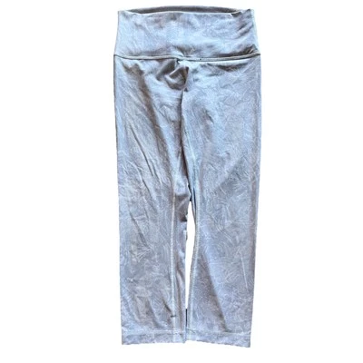 Leggings para mujer LULULEMON Active Crop 21" gris claro/blanco talla 6 yoga abstracto Foto 1 de 4