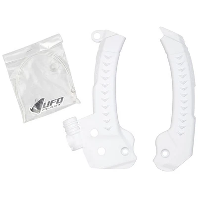 Protectores de cuadro UFO blancos para Husqvarna TE 150 (inyección de combustible) 2024-2025 Foto 1 de 2