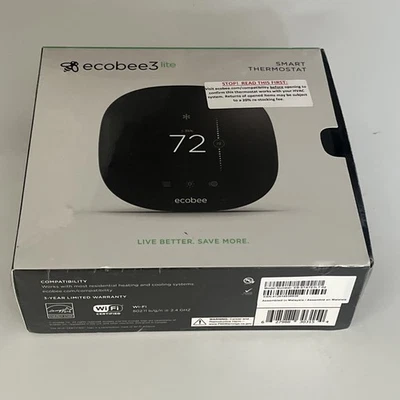 Termostato inteligente Wi-Fi Ecobee3 Lite sellado ecobee 3 EB-STATE3LT-02 Foto 1 de 4