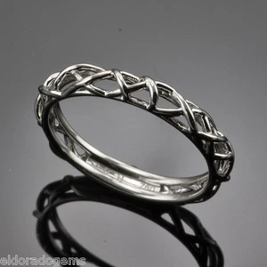 HEARTS ON FIRE BROCADE FILIGREE WEDDING BAND 18K WHITE GOLD RING SIZE US6.5 - Picture 1 of 11
