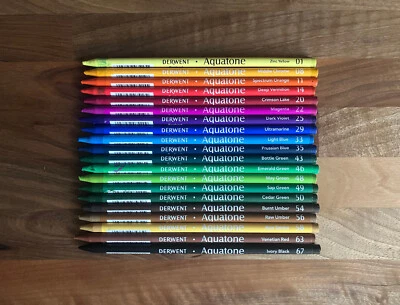 Derwent Aquatone Single Pencil Individual Multi Colour Watercolour Discountinued - Image 1 of 3