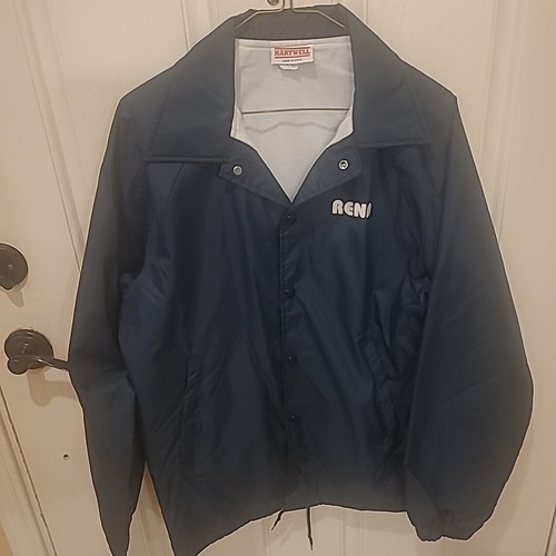 Giacca frangivento VINTAGE Hartwell Coach foderata blu medio cappotto club californiano