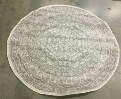 Alfombra manchada redonda MARFIL/PLATA 4' X 4', precio reducido 11726481 ADR108B-4R Foto 1 de 4