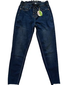 Justice Girl's Size 18 Pullon Denim Stretch Leggings Elastic Back Waistband - Picture 1 of 4
