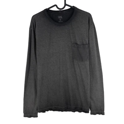 Camel Active Gris Rayas Cuello Redondo Manga Larga Camiseta Talla XL - Imagen 1 de 4