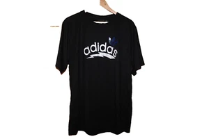 Adidas Amplifier Tee Mens Cotton Classic Black/ White /gold  Logo T-Shirt 2XL - Picture 1 of 4