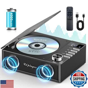 Portable CD Player with Bluetooth 5.3, Greadio 4000mAh Rechargeable CD Player - Picture 1 of 5