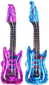 2 Stück Aufblasbare Luftgitarren Folienballon 80 cm Luftgitarre Air Luft Guitar - Bild 1 von 3