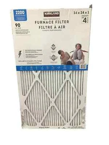 Kirkland 2200 Furnace Filter, Filters 4-pack 14x24x1 - Picture 1 of 3