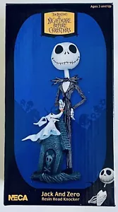 NECA 2004 Nightmare Before Christmas Jack and Zero Resin Kopfklopfer NEU IM KARTON - Bild 1 von 7