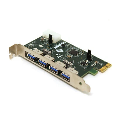 Texas Instruments TUSB7340EVM 4-Ports Superspeed USB 2.0 Xhci PCI-E x1 Card HUB - Image 1 of 2